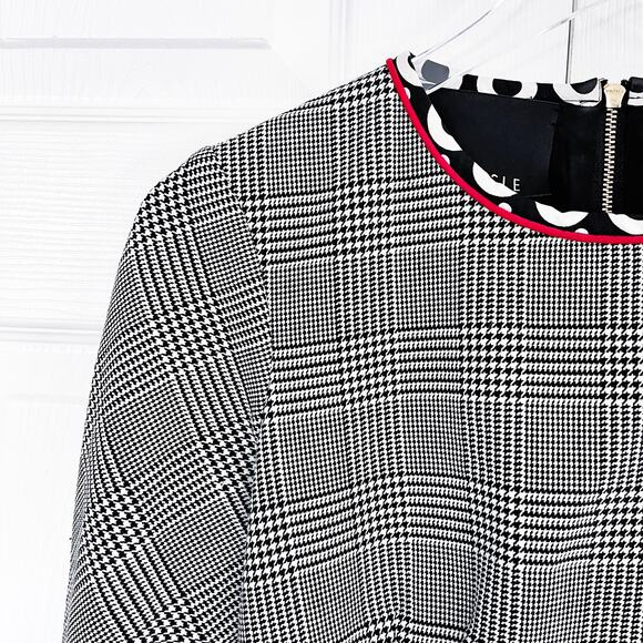 Carlisle Houndstooth Wool Blend Sheath Dress - Picture 2 of 10